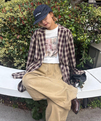 中性 slub質感 攝影印花 Tee