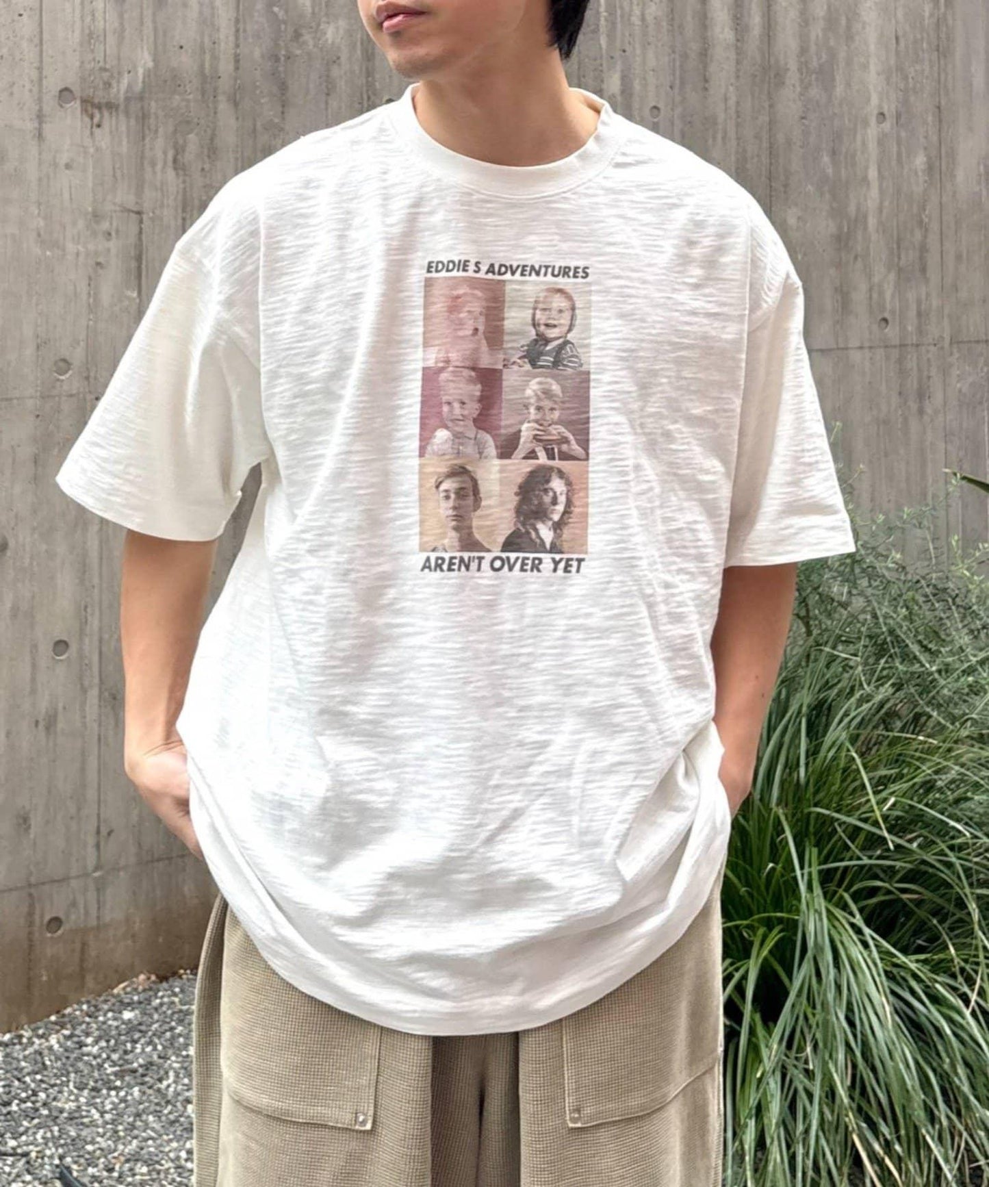 中性 slub質感 攝影印花 Tee
