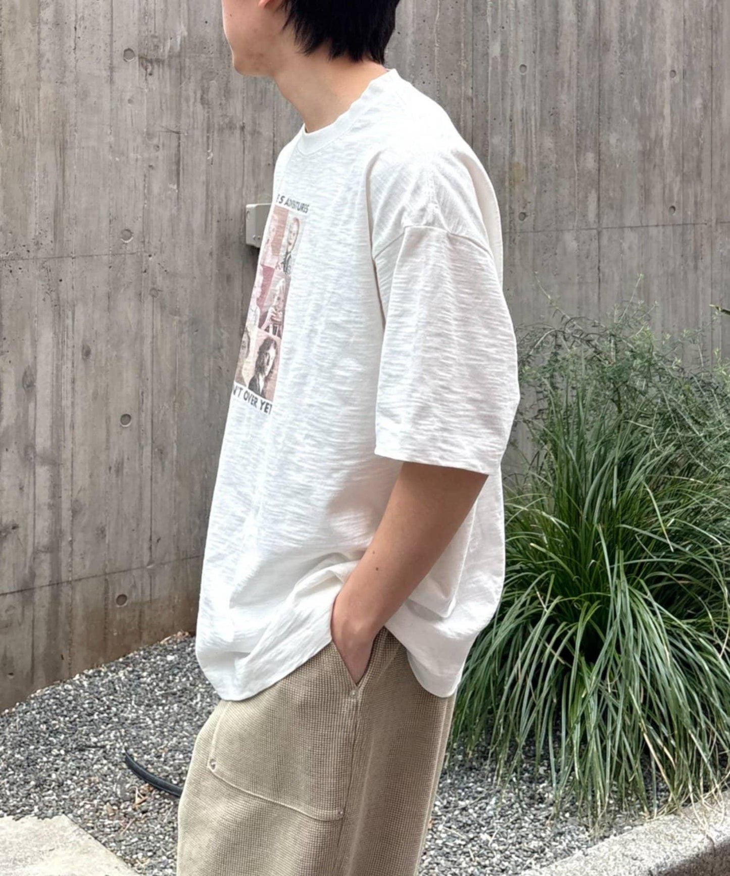 中性 slub質感 攝影印花 Tee