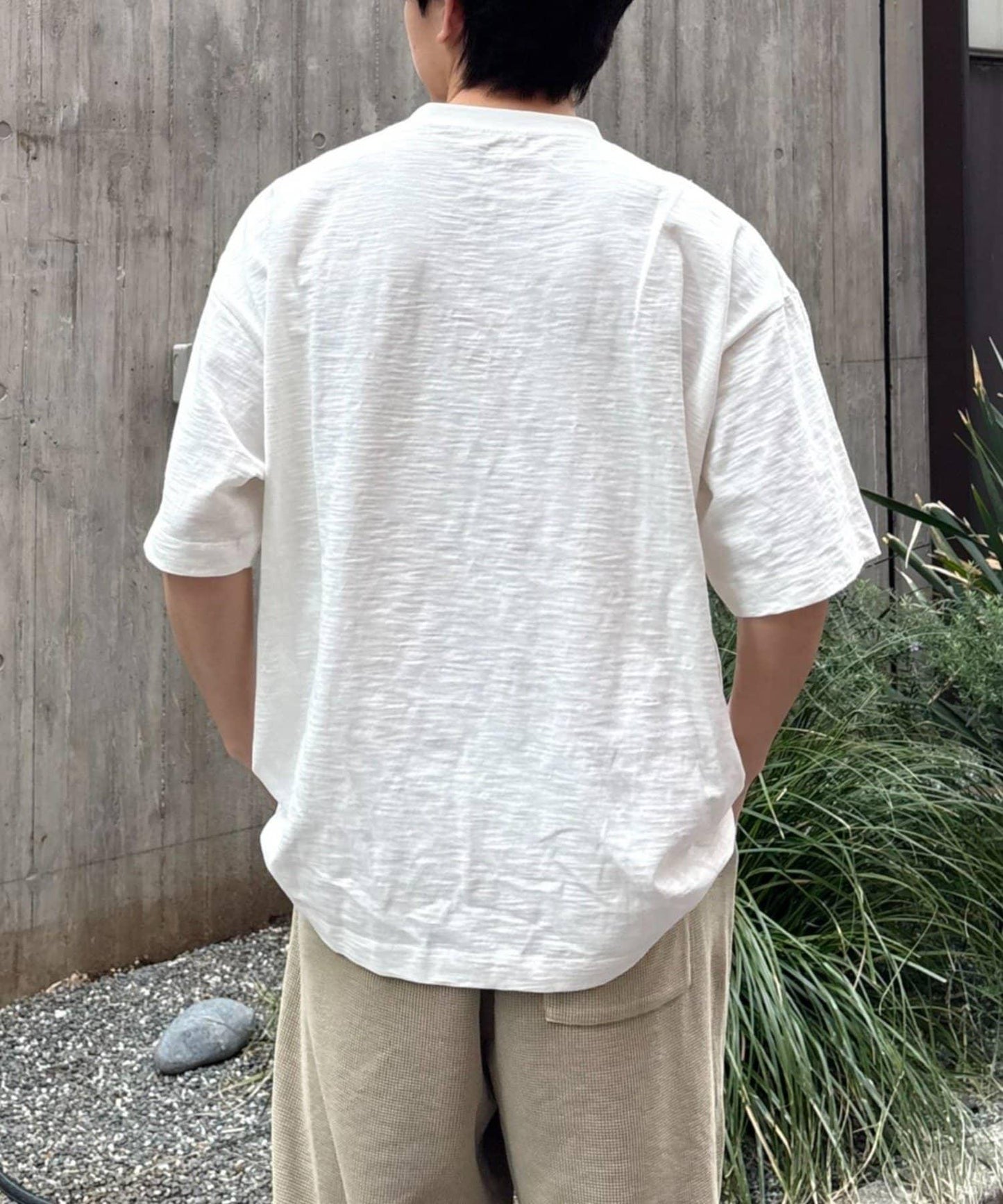 中性 slub質感 攝影印花 Tee