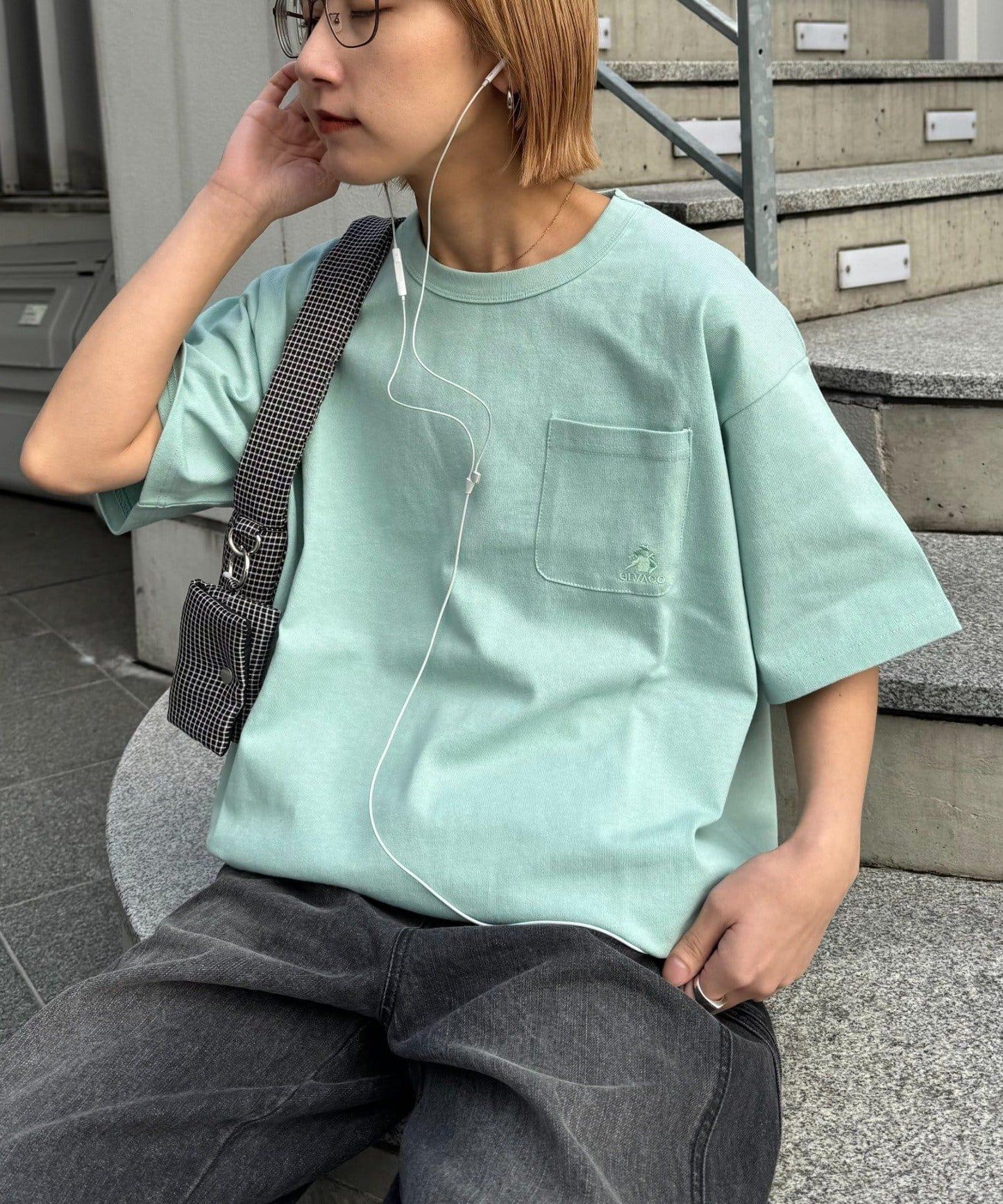 GEVACO/ゲバコ 基礎OE天竺棉 口袋刺繡T恤