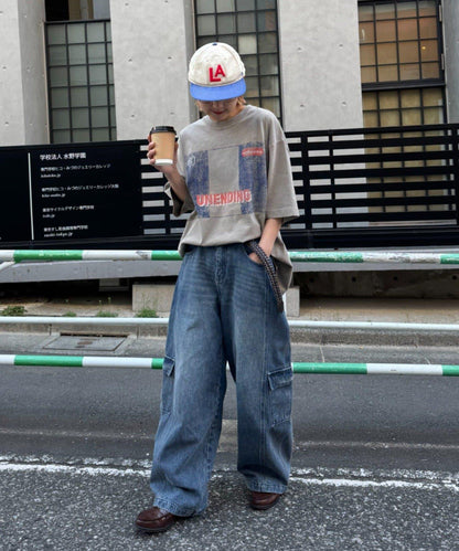 中性 大碼可選 SWITCH RECORD 做舊褪色 巡演T恤