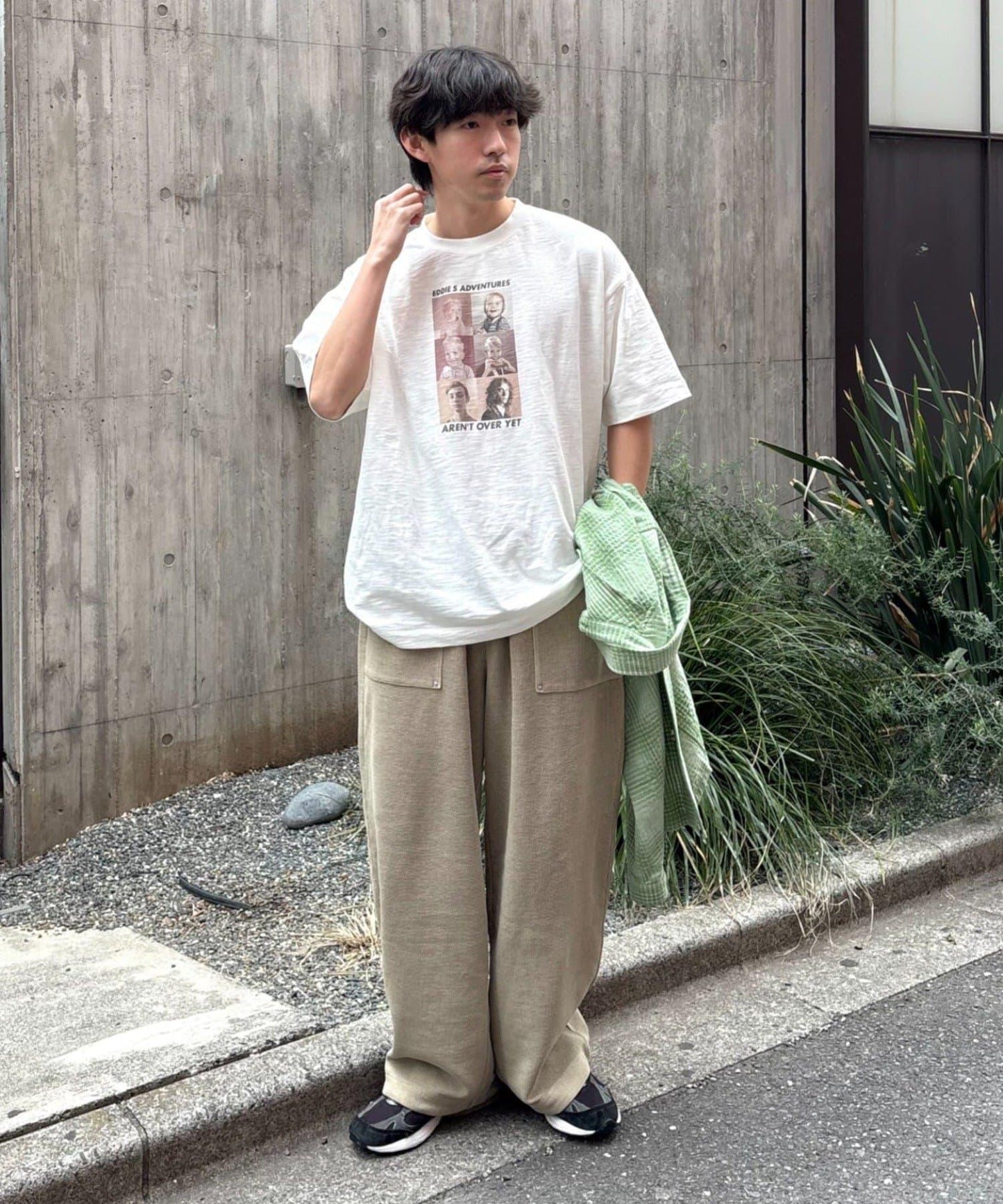 中性 slub質感 攝影印花 Tee