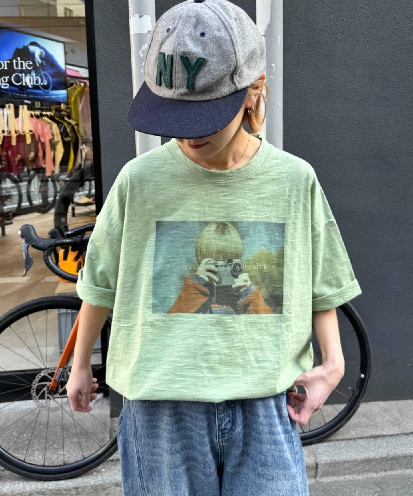 中性 slub質感 攝影印花 Tee