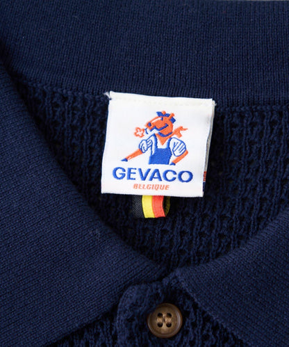 GEVACO 鏤空針織短袖Polo衫