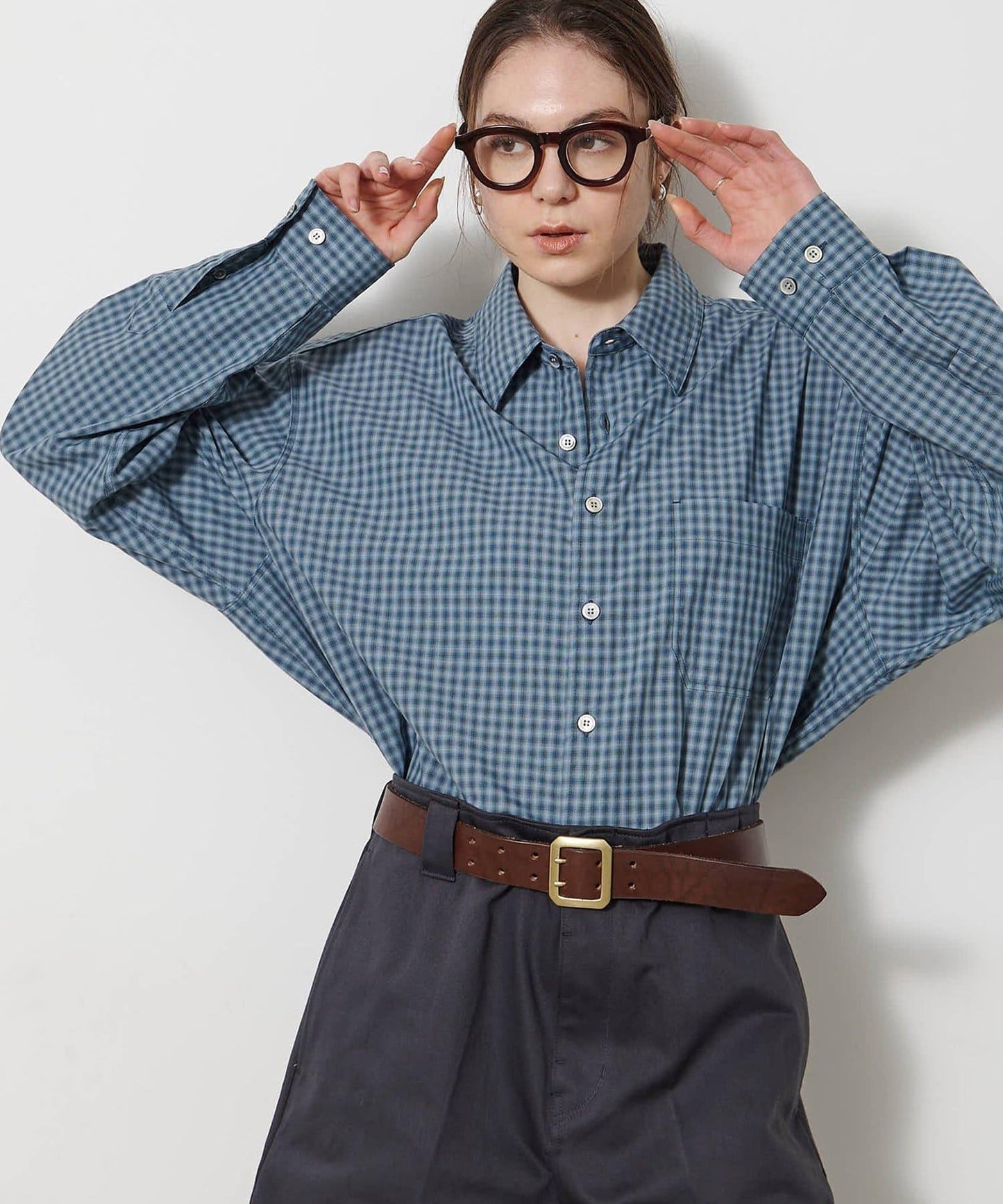 COOR OMBRE CHECK SHIRTS 漸變格紋襯衫