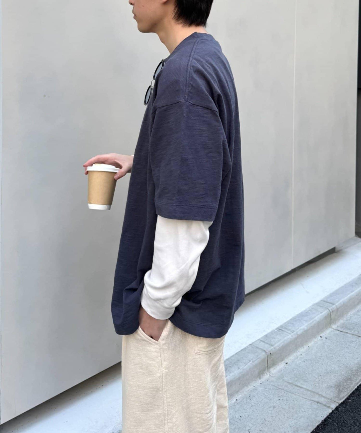 中性 slub質感 攝影印花 Tee