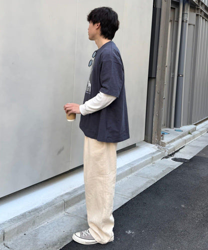 中性 slub質感 攝影印花 Tee