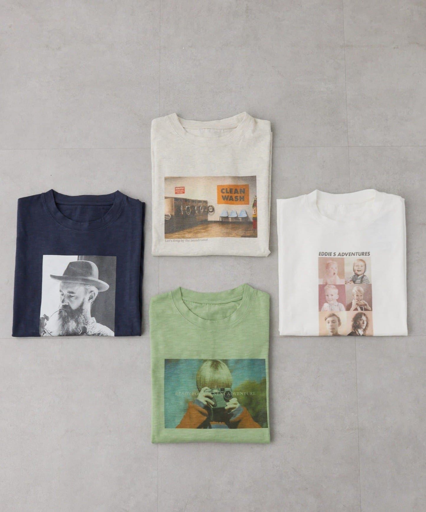 中性 slub質感 攝影印花 Tee