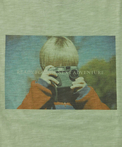 中性 slub質感 攝影印花 Tee