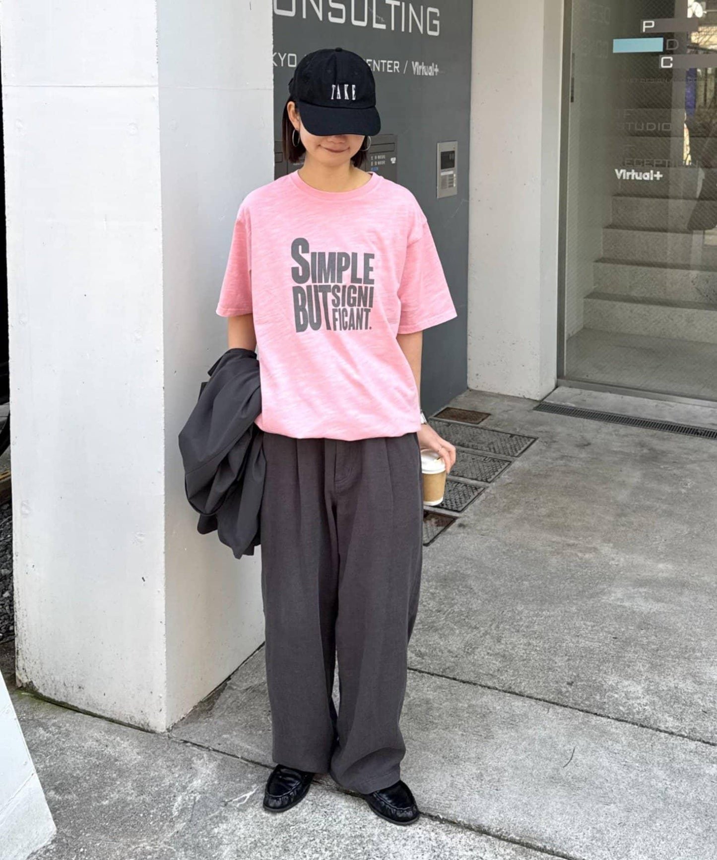 男女同款 大碼可選 竹節針織 顏料染Logo T恤