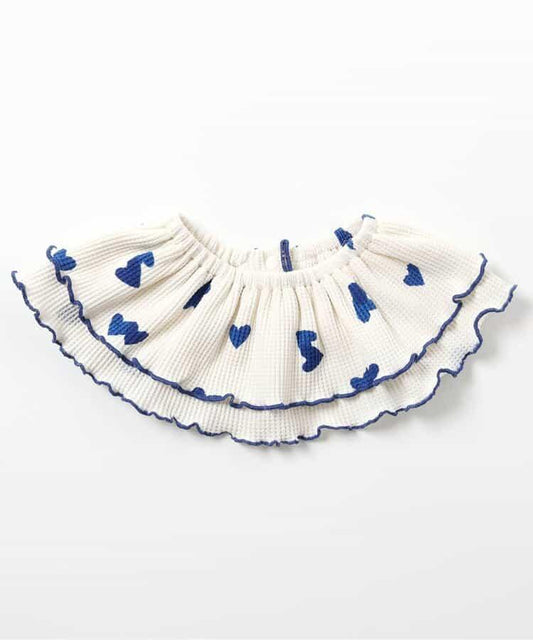 華夫格卷邊荷葉邊可拆卸領