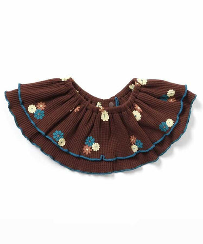 華夫格卷邊荷葉邊可拆卸領