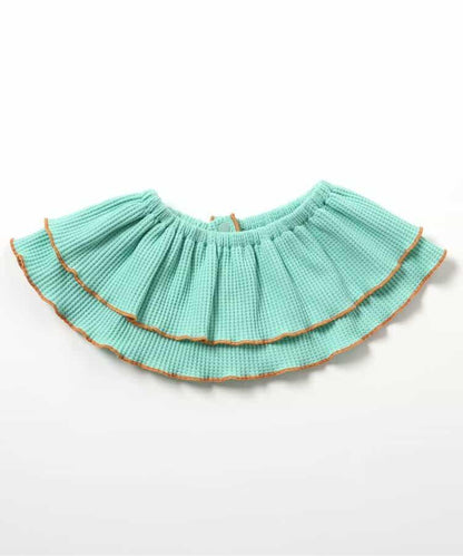 華夫格卷邊荷葉邊可拆卸領