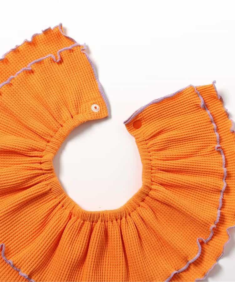 華夫格卷邊荷葉邊可拆卸領