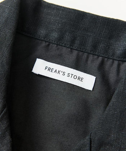LINEN COTTON OPEN COLLAR SS SHIRT 襯衫