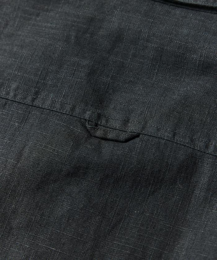 LINEN COTTON OPEN COLLAR SS SHIRT 襯衫