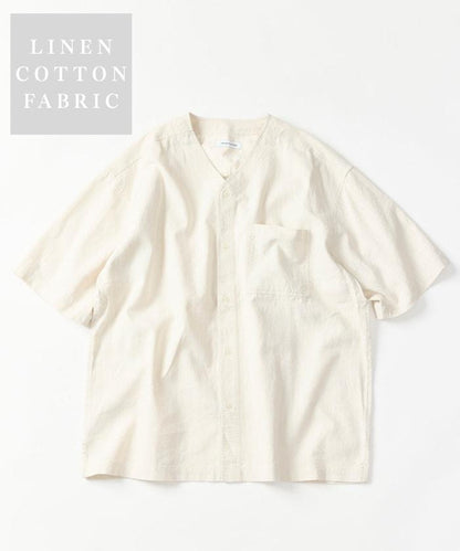 LINEN COTTON V NECK SHIRT 襯衫