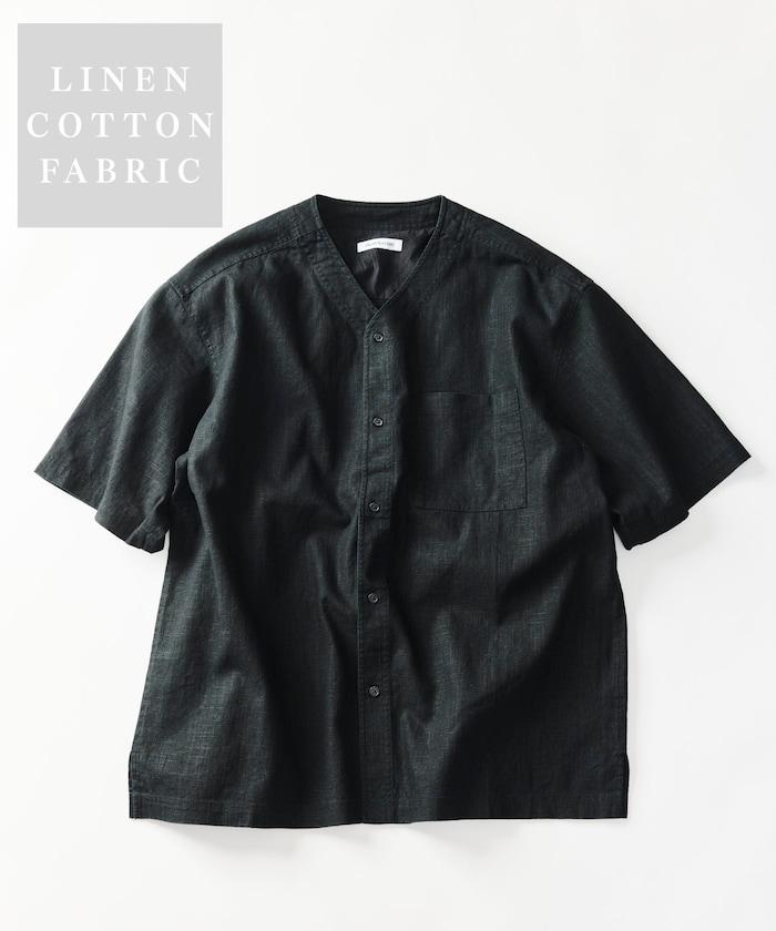 LINEN COTTON V NECK SHIRT 襯衫