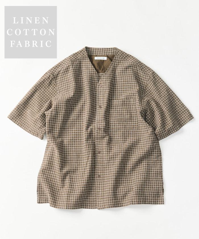 LINEN COTTON V NECK SHIRT 襯衫