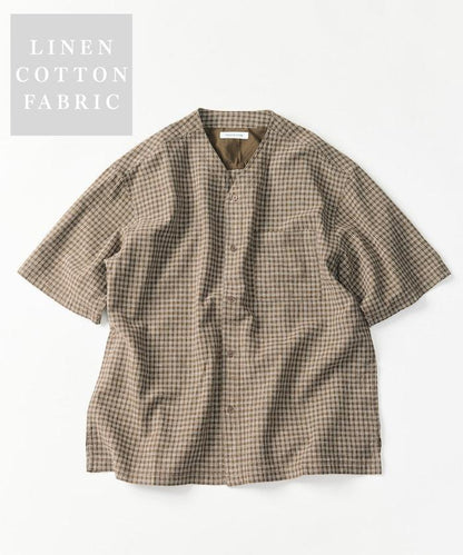 LINEN COTTON V NECK SHIRT 襯衫