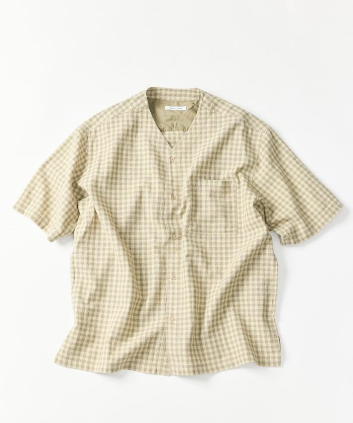 LINEN COTTON V NECK SHIRT 襯衫