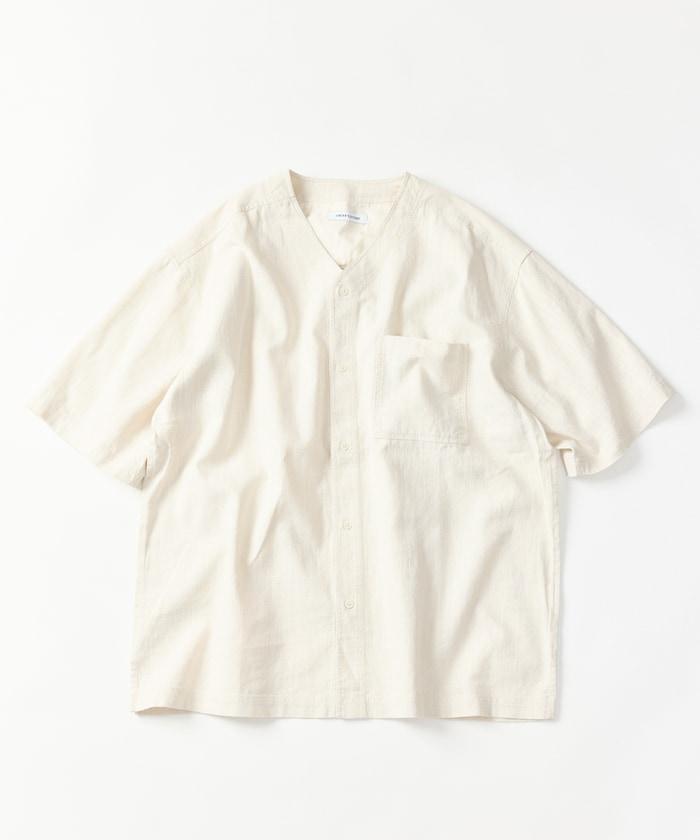 LINEN COTTON V NECK SHIRT 襯衫