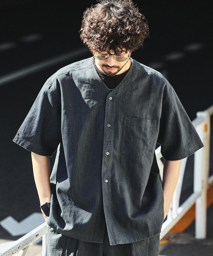 LINEN COTTON V NECK SHIRT 襯衫