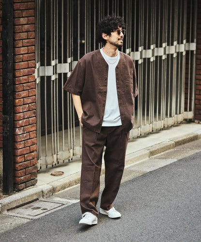LINEN COTTON V NECK SHIRT 襯衫