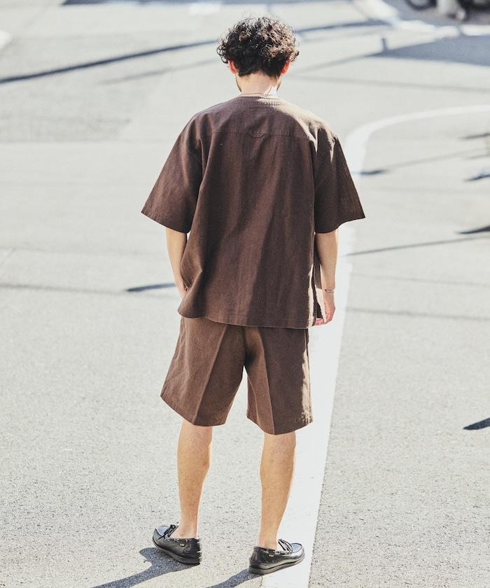 LINEN COTTON V NECK SHIRT 襯衫