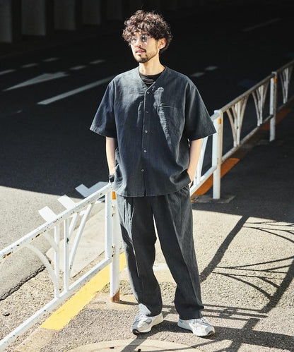 LINEN COTTON V NECK SHIRT 襯衫