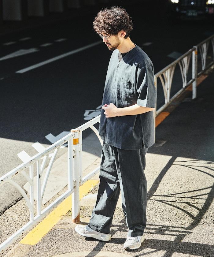 LINEN COTTON V NECK SHIRT 襯衫