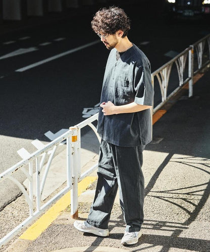 LINEN COTTON V NECK SHIRT 襯衫