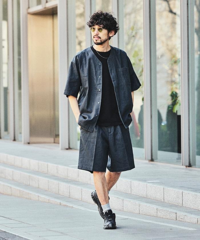 LINEN COTTON V NECK SHIRT 襯衫