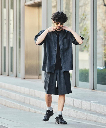 LINEN COTTON V NECK SHIRT 襯衫