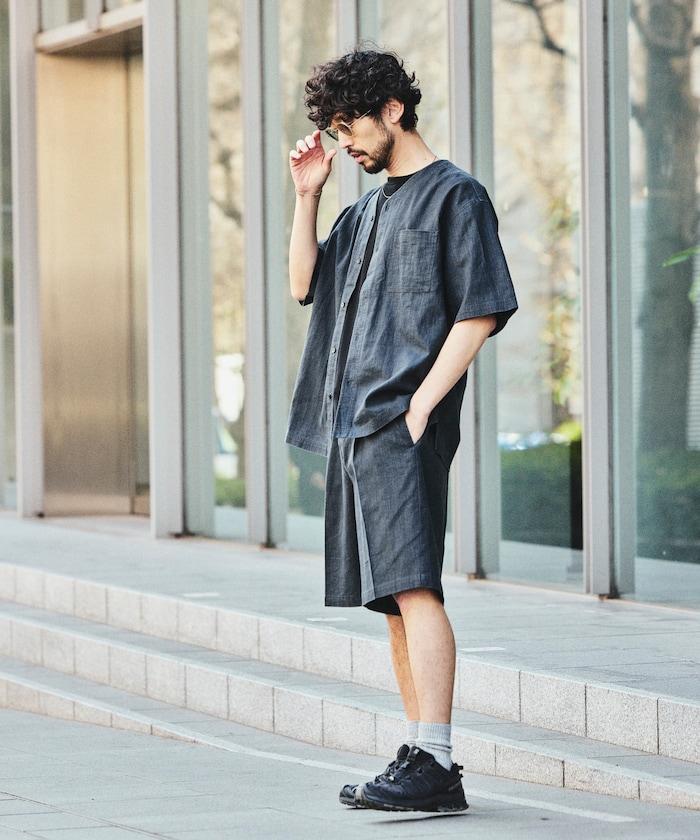 LINEN COTTON V NECK SHIRT 襯衫