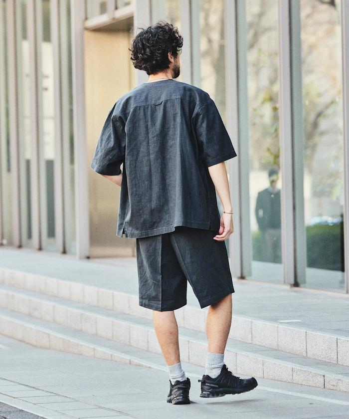 LINEN COTTON V NECK SHIRT 襯衫