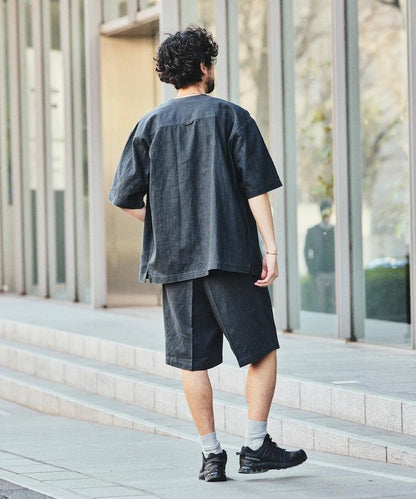 LINEN COTTON V NECK SHIRT 襯衫
