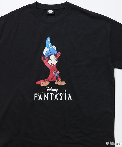 DISNEY/《迪士尼》 ファンタジア（幻想曲） ミッキーマウス 圓領印花T恤
