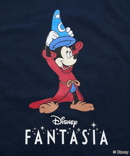 DISNEY/《迪士尼》 ファンタジア（幻想曲） ミッキーマウス 圓領印花T恤