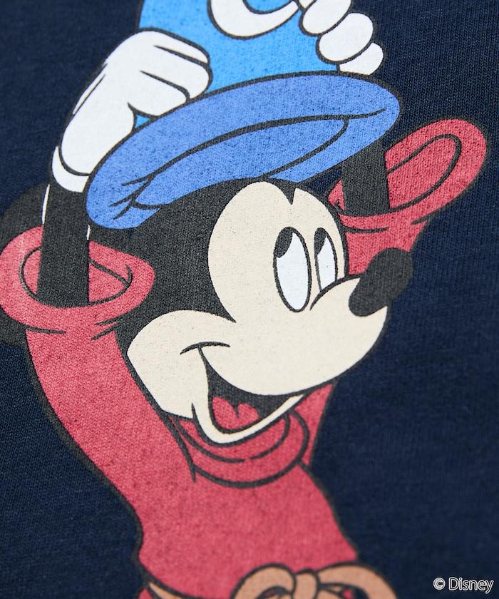DISNEY/《迪士尼》 ファンタジア（幻想曲） ミッキーマウス 圓領印花T恤