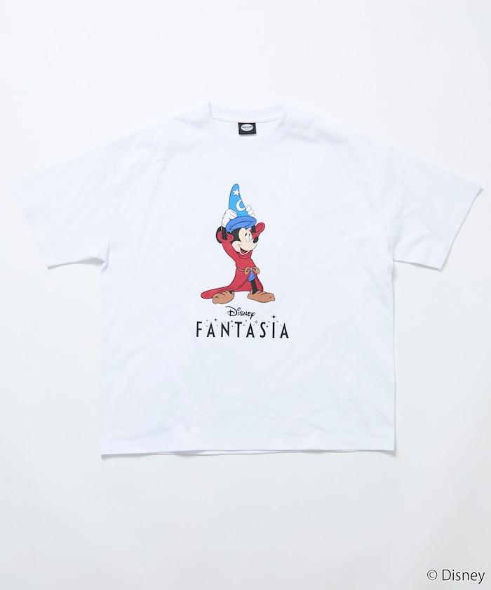 DISNEY/《迪士尼》 ファンタジア（幻想曲） ミッキーマウス 圓領印花T恤