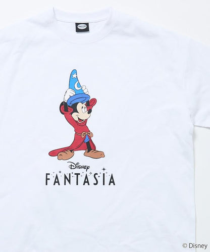 DISNEY/《迪士尼》 ファンタジア（幻想曲） ミッキーマウス 圓領印花T恤