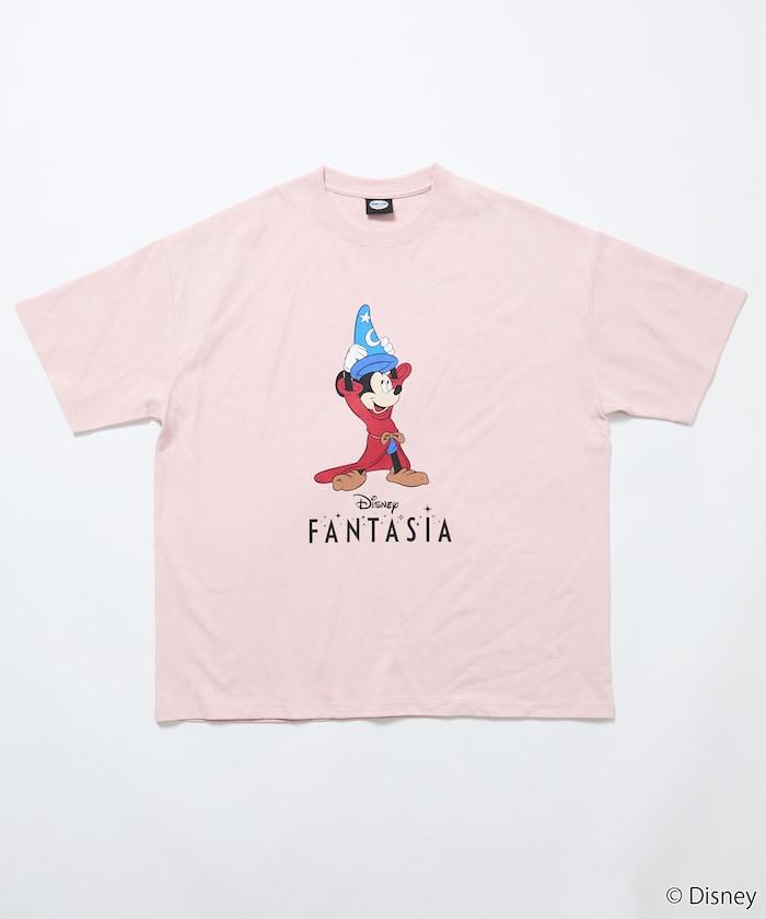 DISNEY/《迪士尼》 ファンタジア（幻想曲） ミッキーマウス 圓領印花T恤