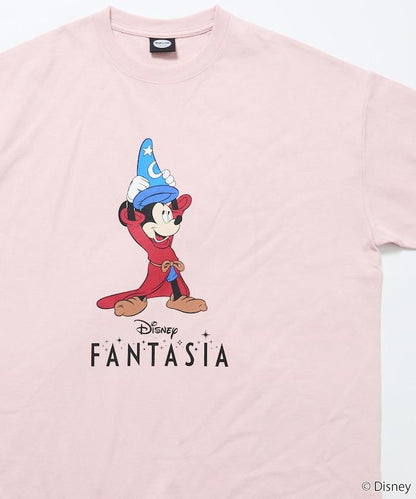 DISNEY/《迪士尼》 ファンタジア（幻想曲） ミッキーマウス 圓領印花T恤