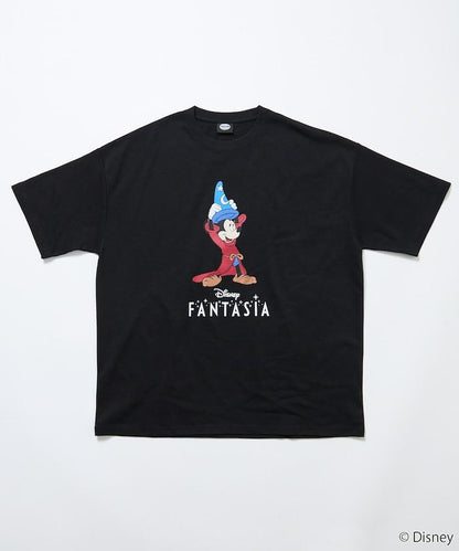DISNEY/《迪士尼》 ファンタジア（幻想曲） ミッキーマウス 圓領印花T恤