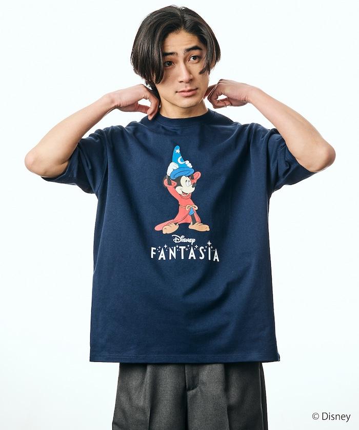 DISNEY/《迪士尼》 ファンタジア（幻想曲） ミッキーマウス 圓領印花T恤