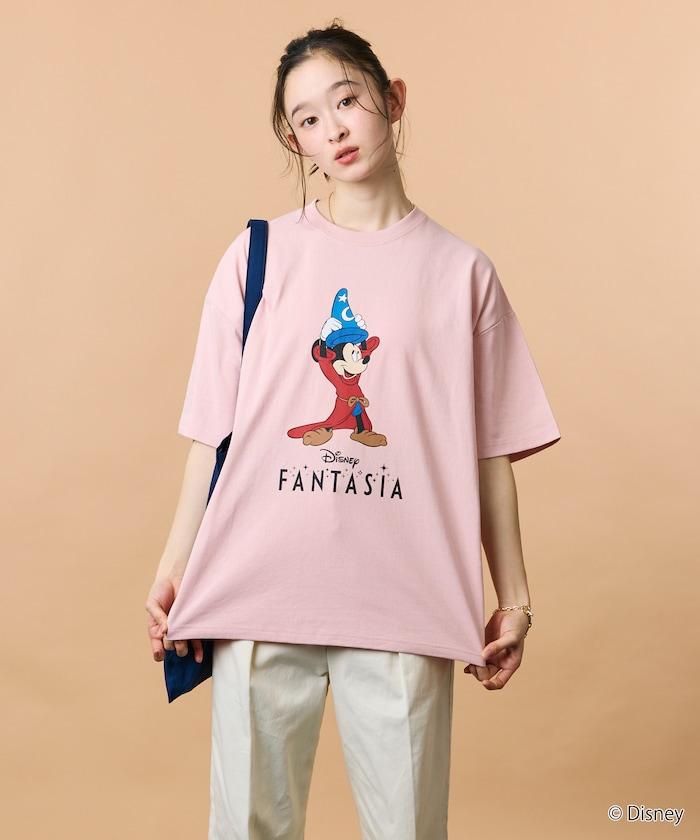 DISNEY/《迪士尼》 ファンタジア（幻想曲） ミッキーマウス 圓領印花T恤