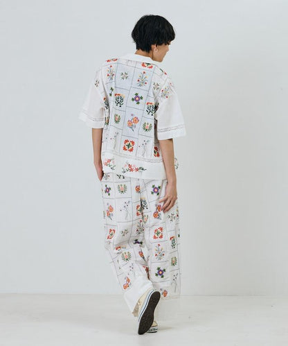 拼接花刺繡設計 襯衫