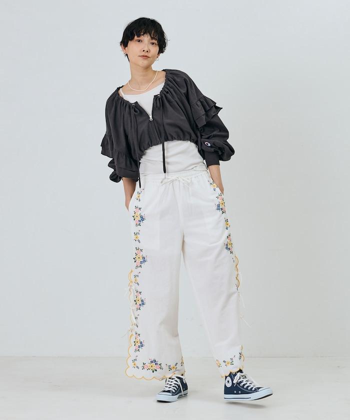 印度風 鏤空花邊 花刺繡 褲子